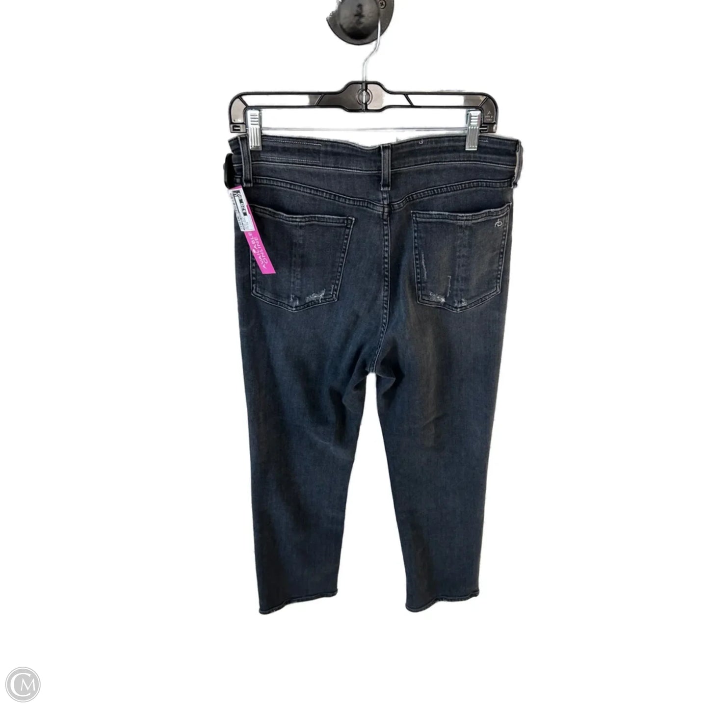 Jeans Straight By Rag And Bone In Black Denim, Size: 12