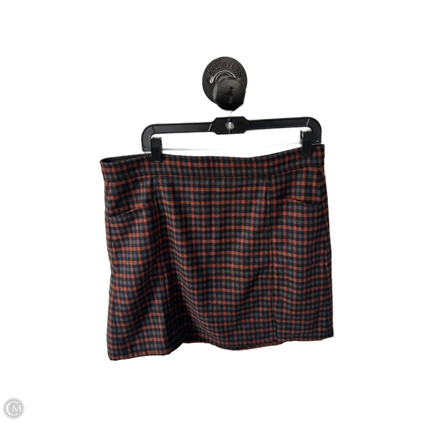 Skirt Mini & Short By Loft In Black & Orange, Size: 12