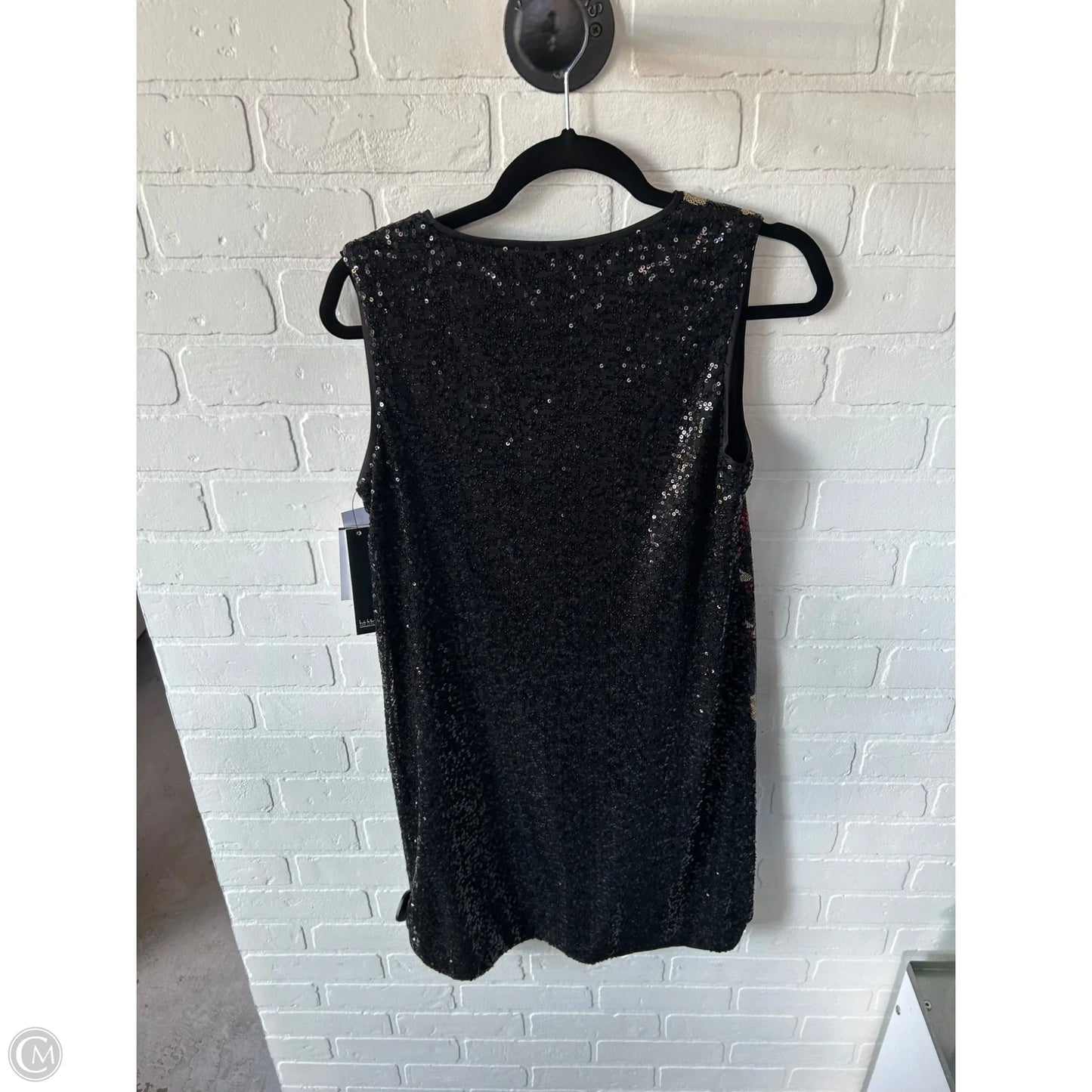 Dress Party Short By Nicole Miller In Black & Gold, Size: M