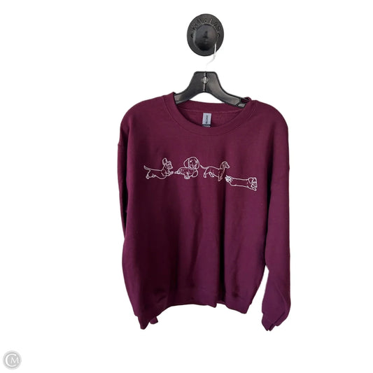 Sweatshirt Crewneck By Gildan In Red, Size: M