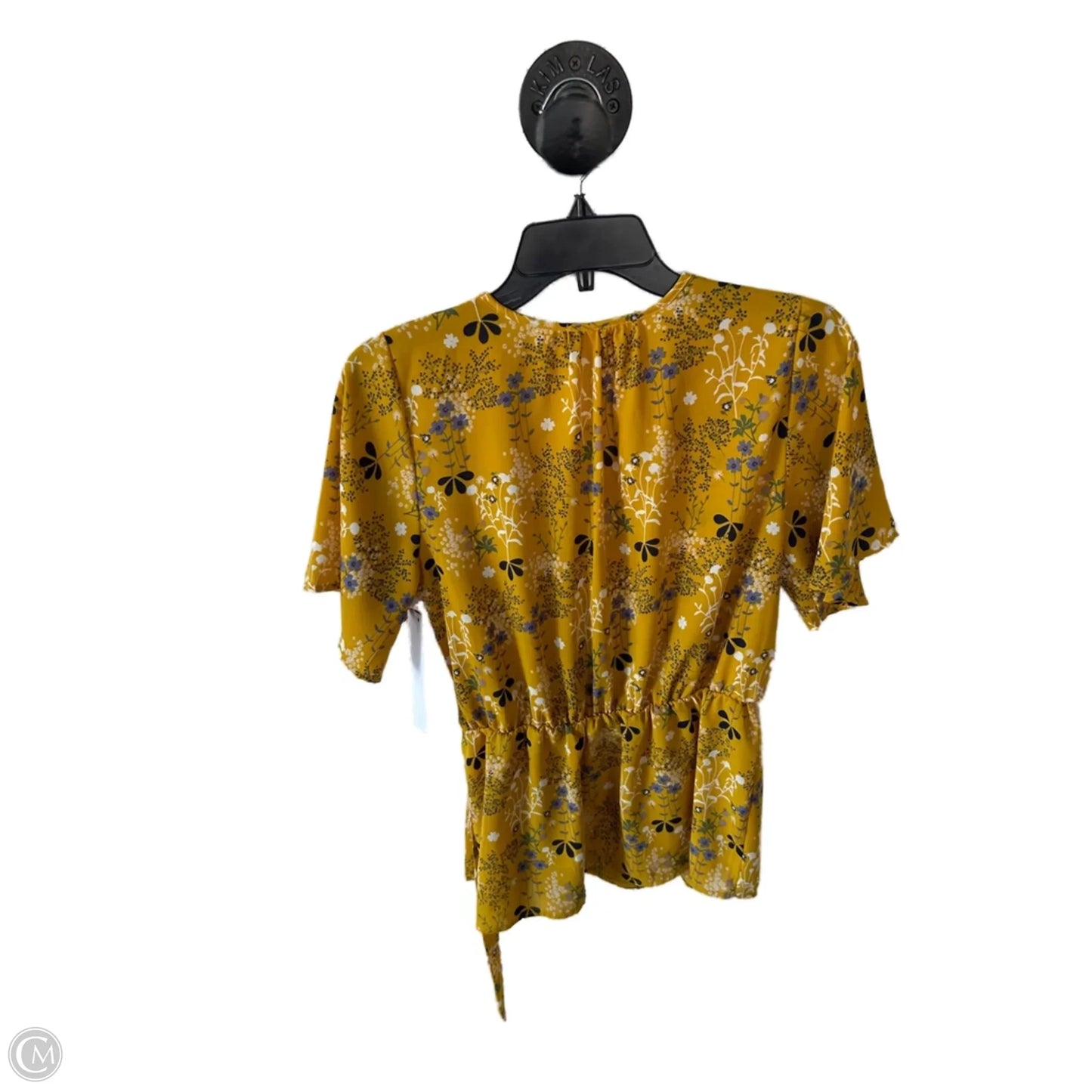 Top Short Sleeve By Sienna Sky In Yellow, Size: L