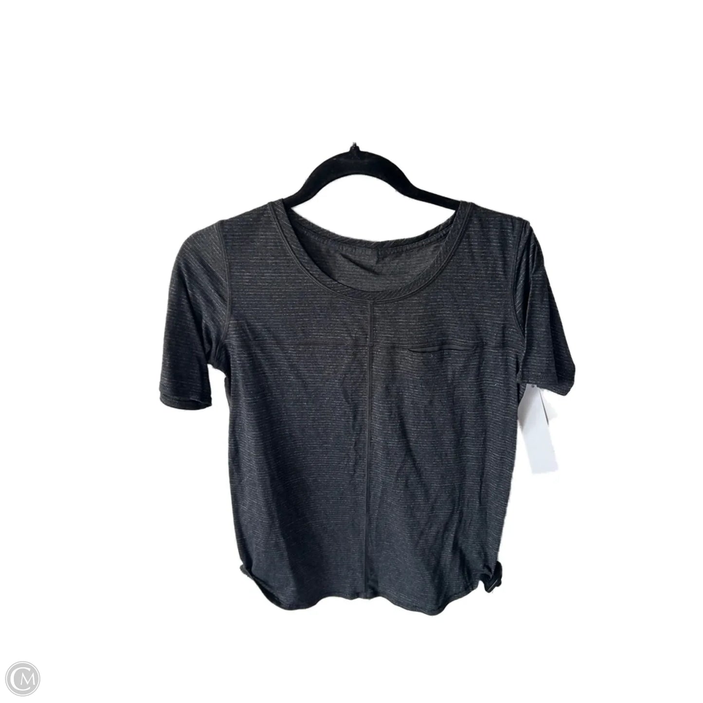 Athletic Top Short Sleeve By Lululemon In Grey, Size: S