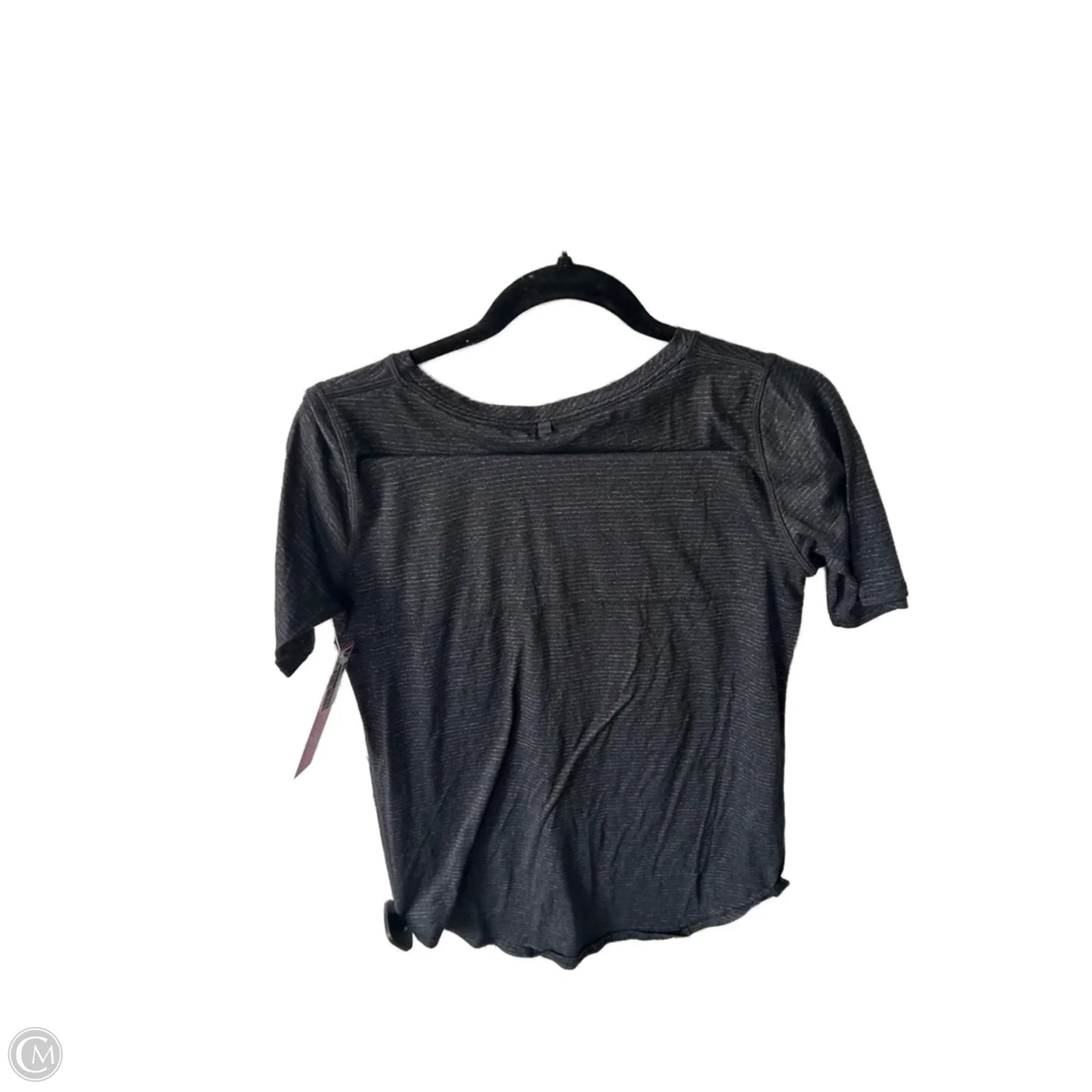 Athletic Top Short Sleeve By Lululemon In Grey, Size: S