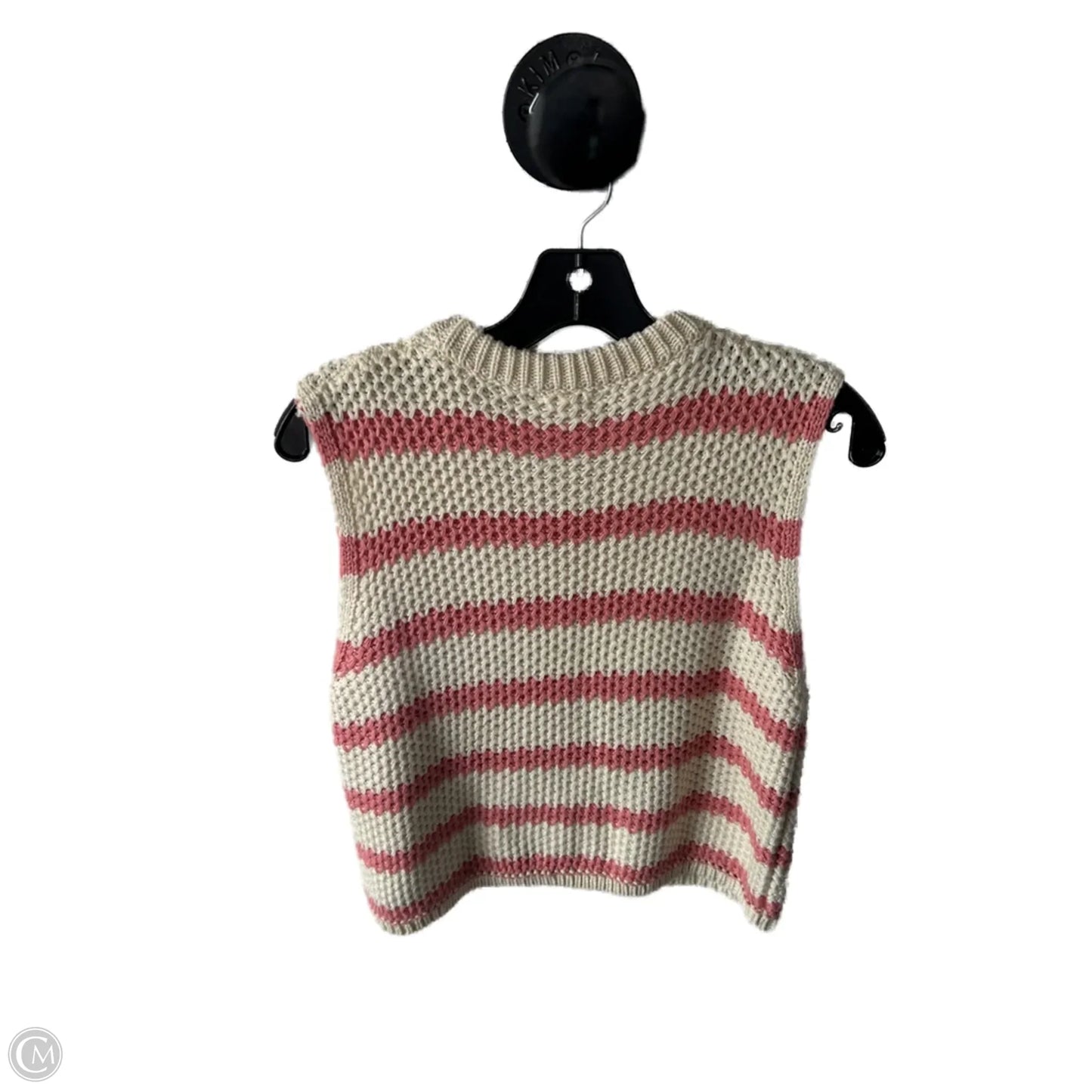 Vest Sweater By La Miel In Pink & Tan, Size: S