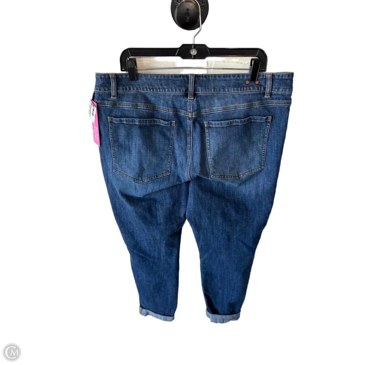 Jeans Skinny By Cabi In Blue Denim, Size: 18