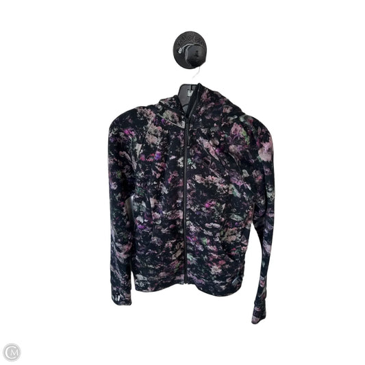 Athletic Sweatshirt Hoodie By Lululemon In Black & Purple, Size: S