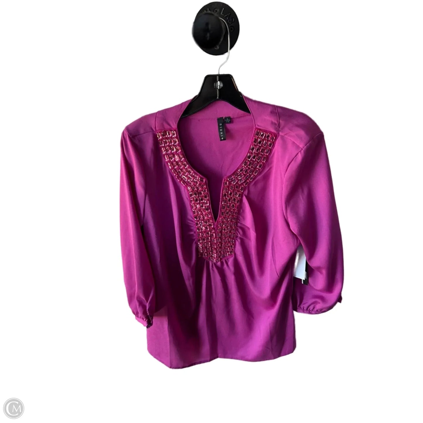 Top 3/4 Sleeve By Clothes Mentor In Pink, Size: L