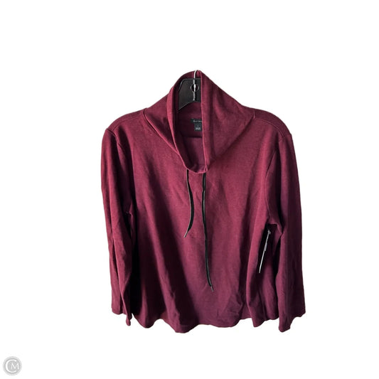 Sweatshirt Collar By Ann Taylor In Red, Size: L