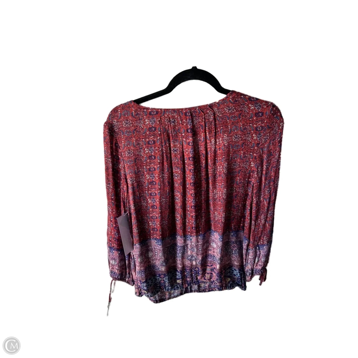 Top Long Sleeve By Lucky Brand In Blue & Red, Size: M