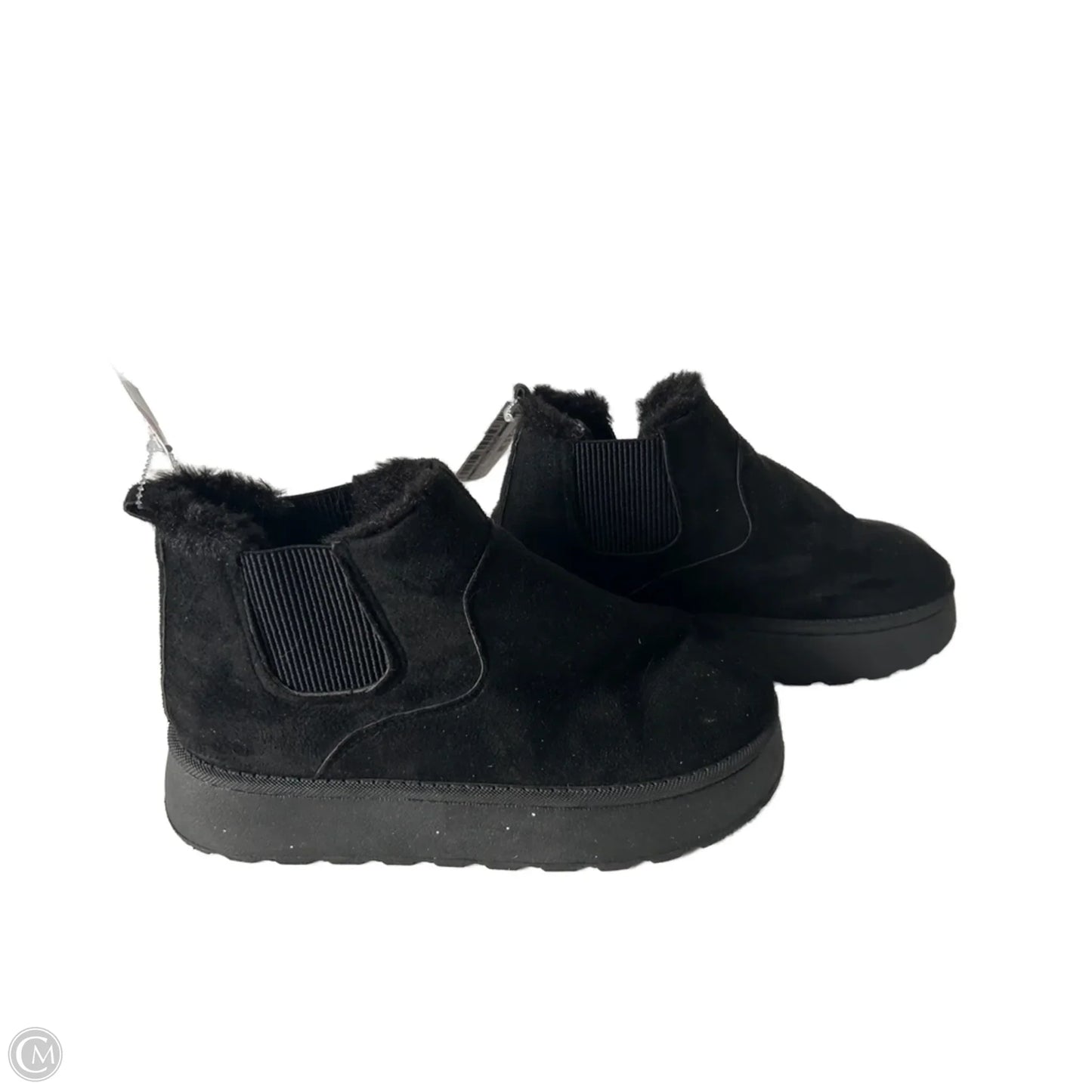 Boots Ankle Flats By Clothes Mentor In Black, Size: 10.5