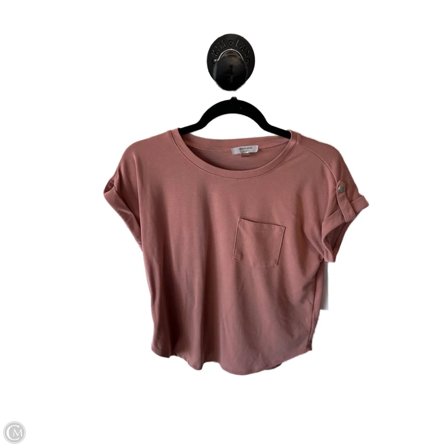 Top Short Sleeve Basic By Cable And Gauge In Pink, Size: Xs