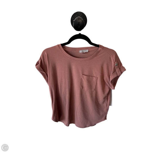 Top Short Sleeve Basic By Cable And Gauge In Pink, Size: Xs