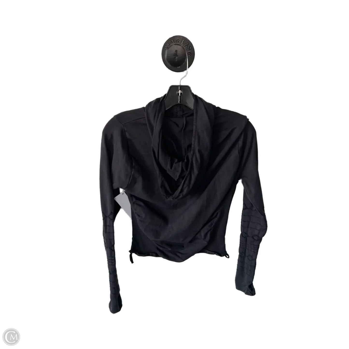 Athletic Top Long Sleeve Hoodie By Free People In Black, Size: M