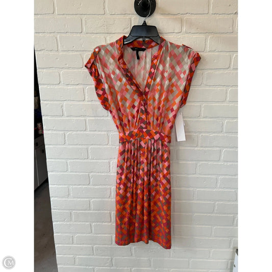 Dress Casual Short By Bcbgmaxazria In Orange & Tan, Size: S