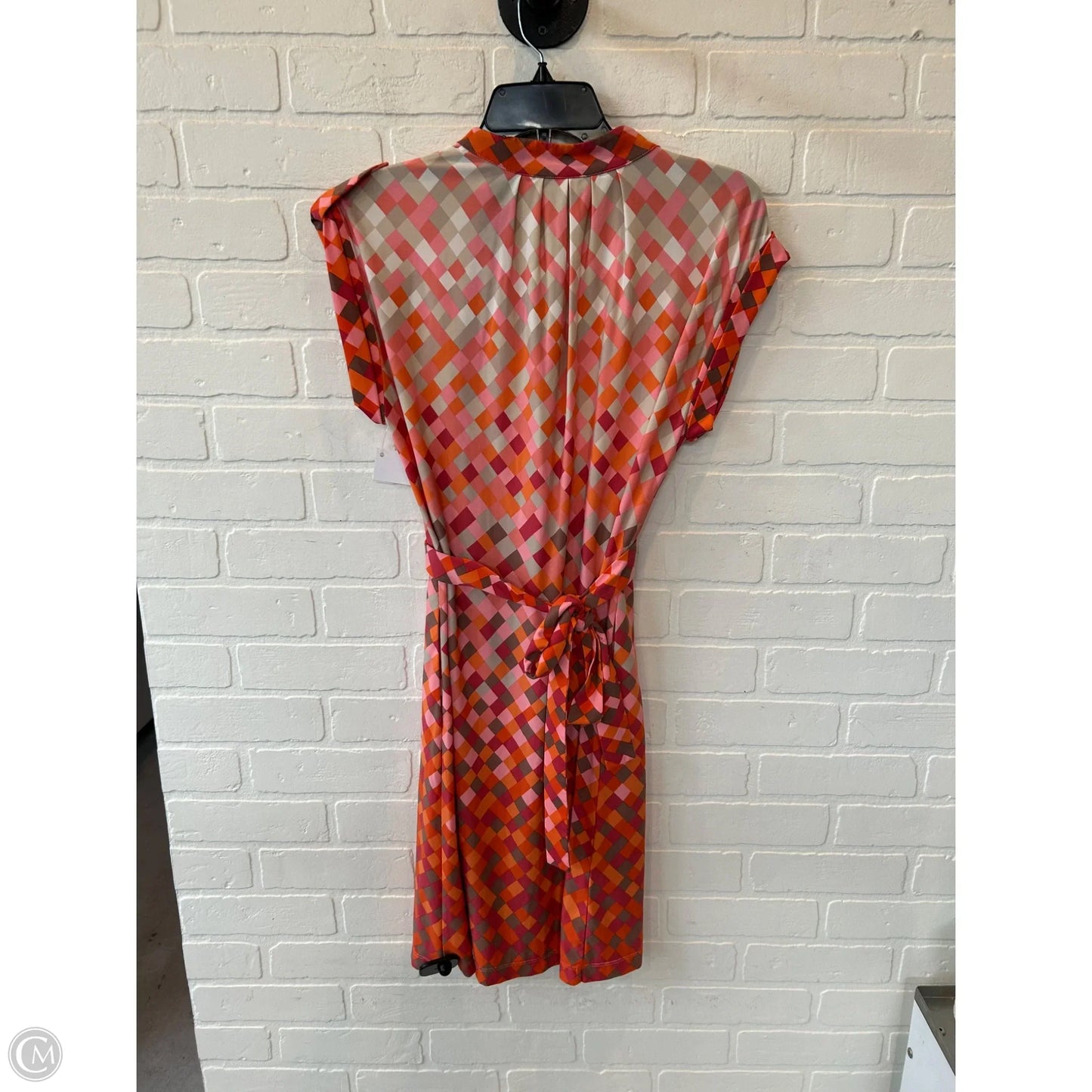 Dress Casual Short By Bcbgmaxazria In Orange & Tan, Size: S