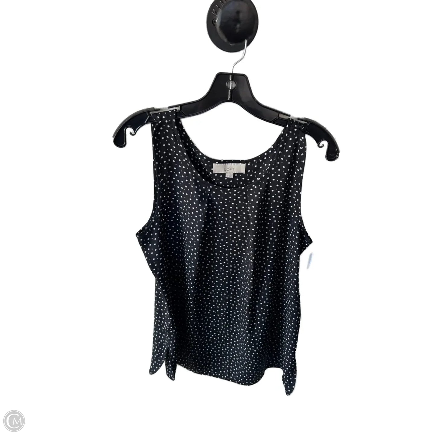 Top Sleeveless By Loft In Black & White, Size: M