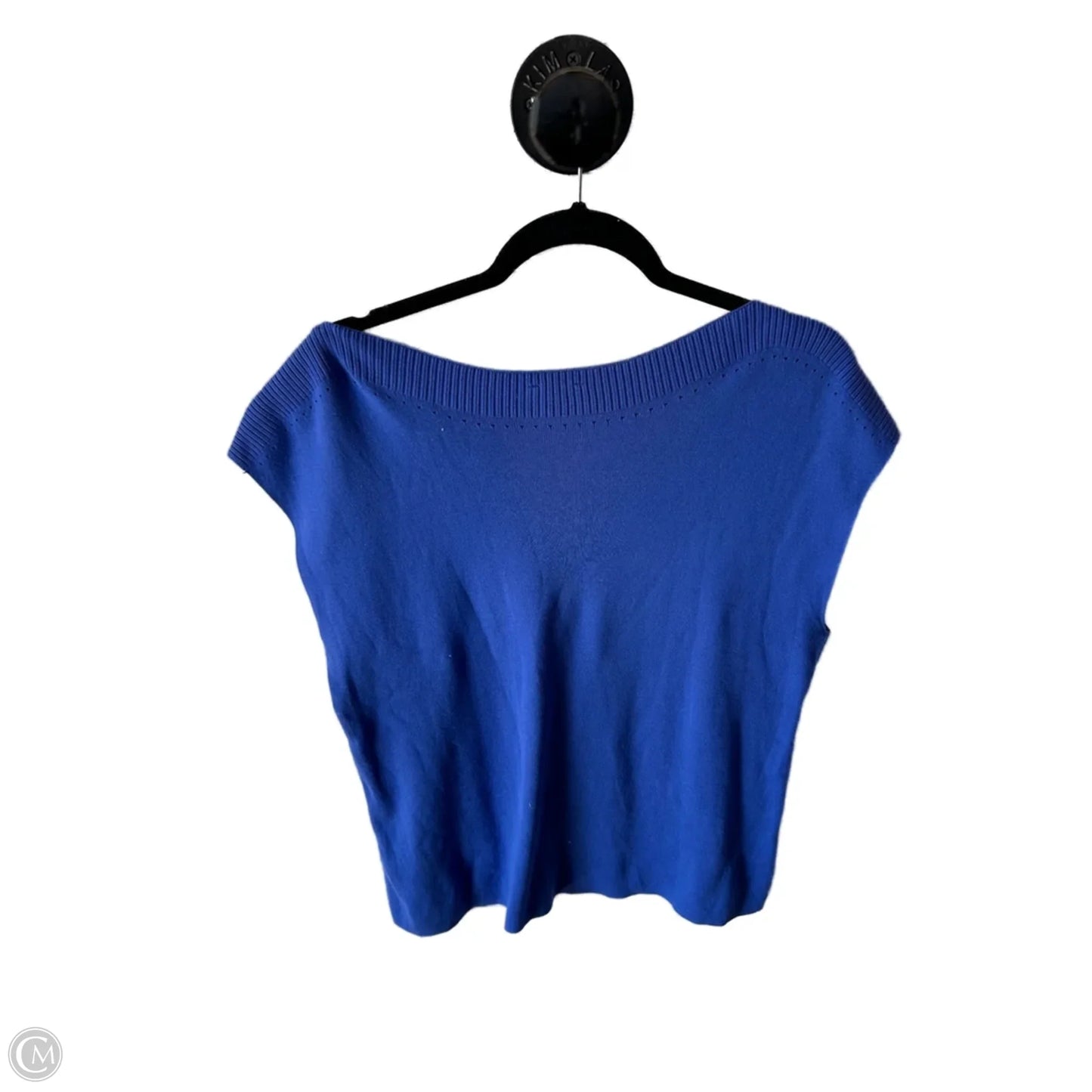 Vest Sweater By Talbots In Blue, Size: L