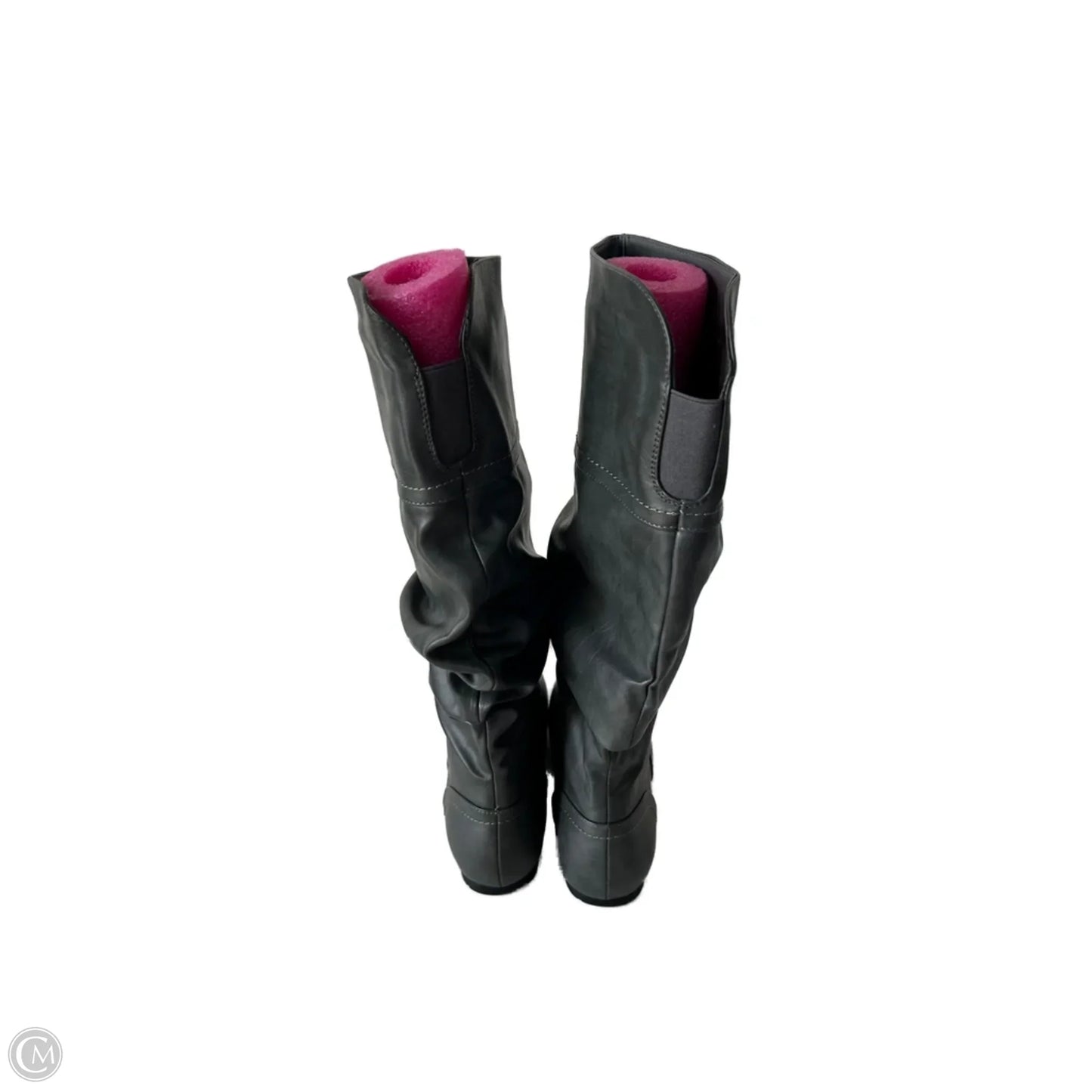 Boots Knee Flats By Clothes Mentor In Grey, Size: 8