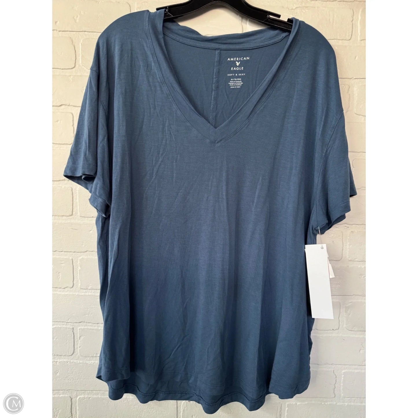 Top Sleeveless Basic By American Eagle In Blue, Size: Xxl