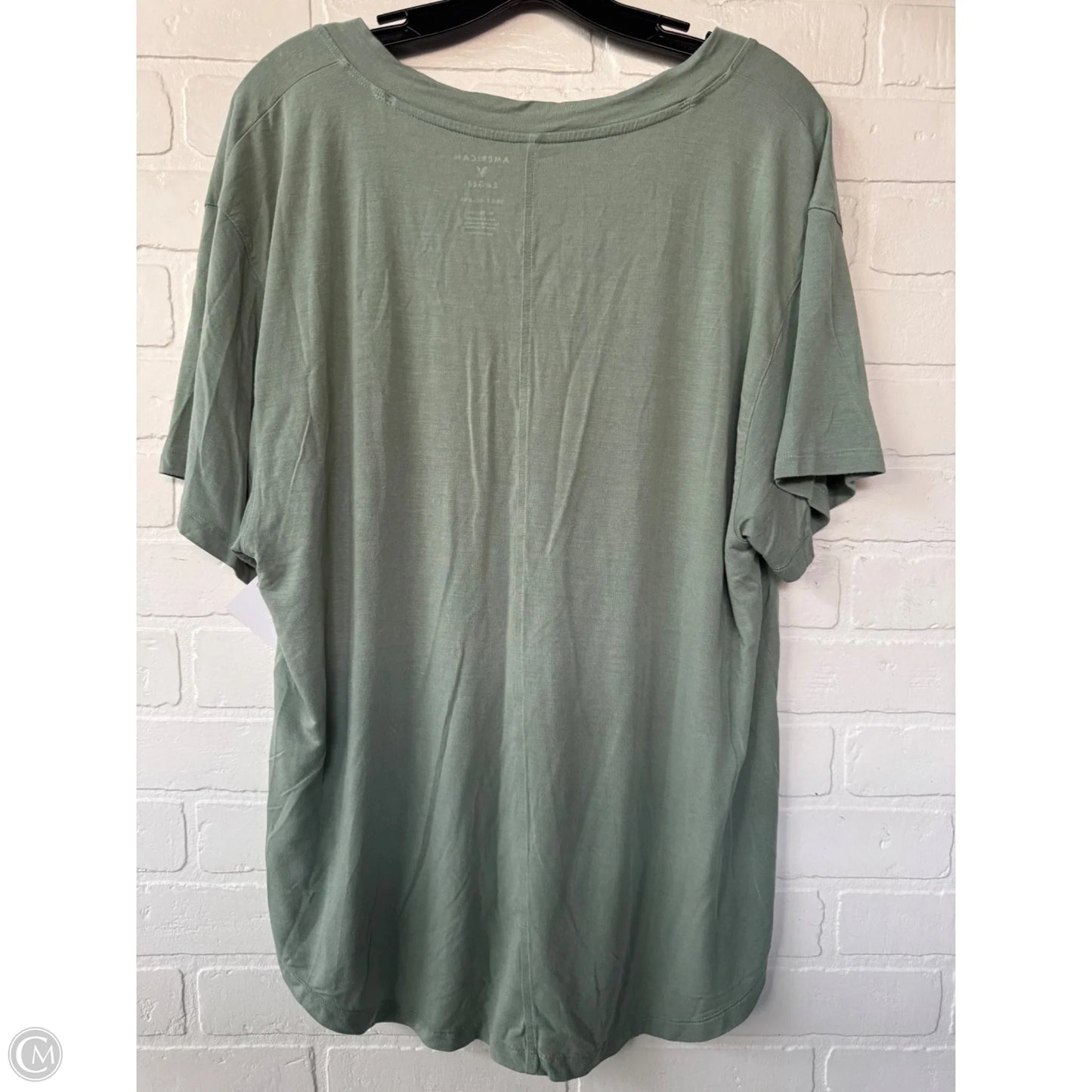 Top Short Sleeve Basic By American Eagle In Green, Size: Xl