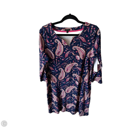 Dress Casual Short By Talbots In Blue & Pink, Size: M