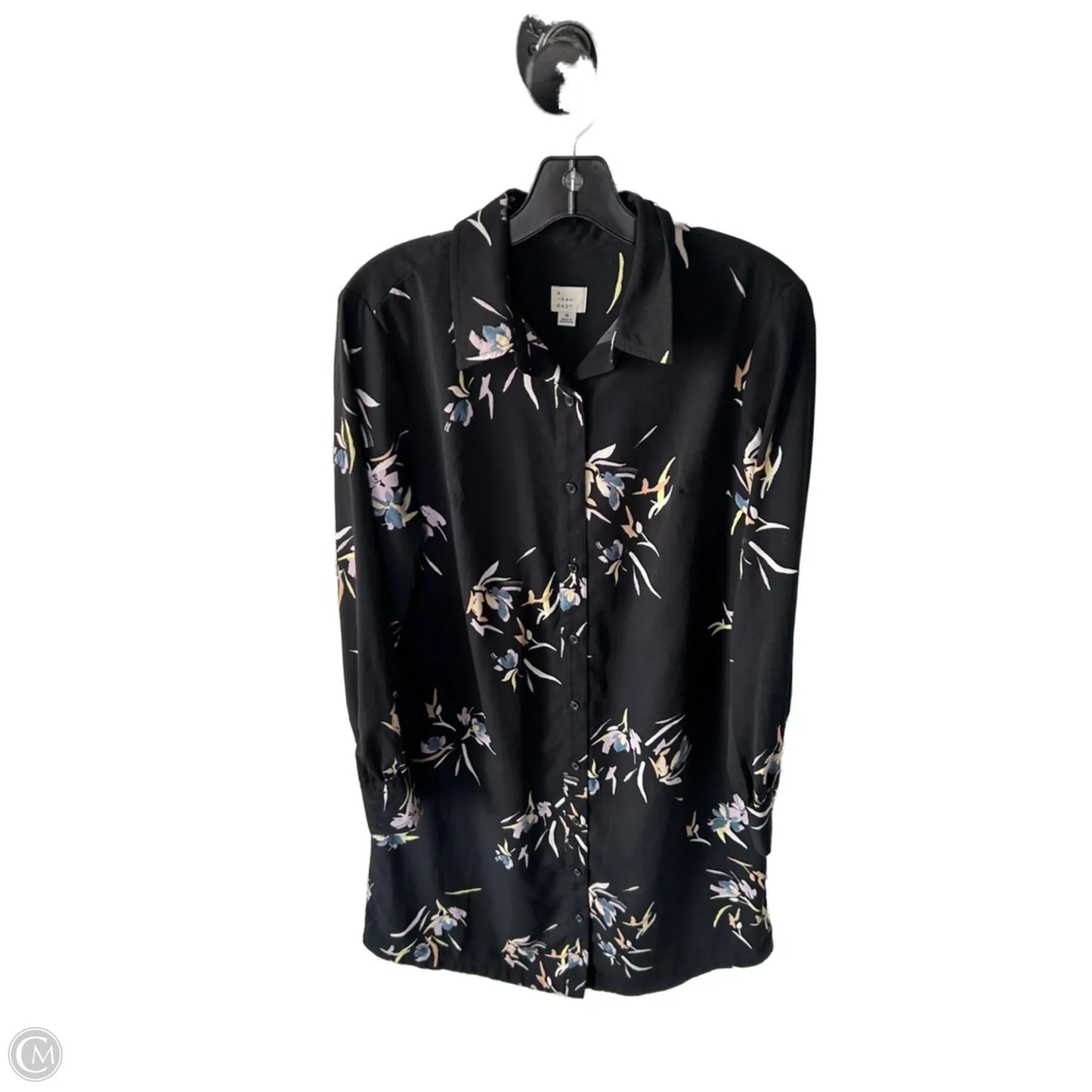 Dress Casual Midi By A New Day In Black & Blue, Size: M