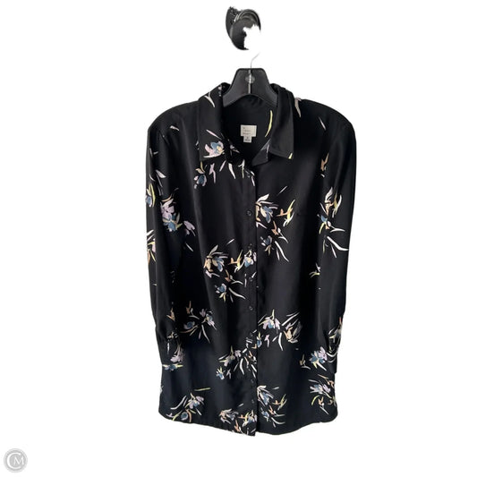 Dress Casual Midi By A New Day In Black & Blue, Size: M