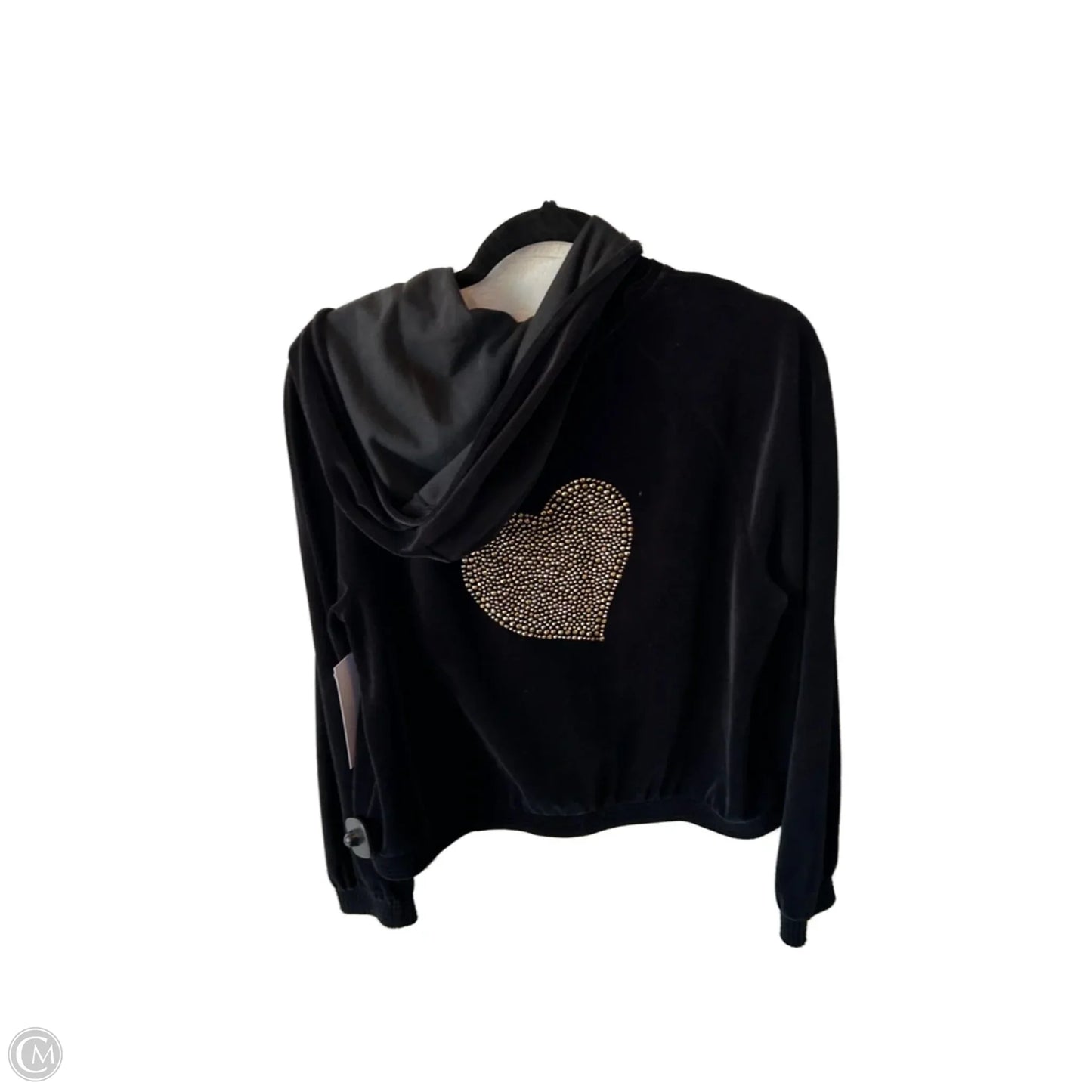 Sweatshirt Luxury Designer By St John Collection In Black & Gold, Size: M