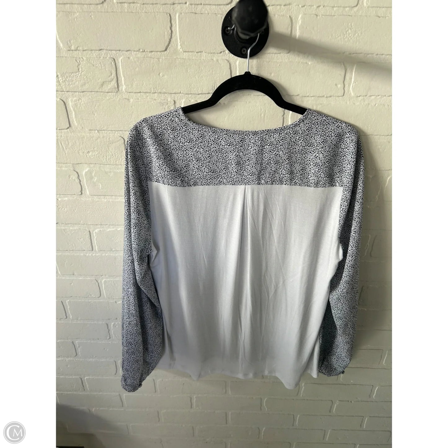 Top Long Sleeve By Apt 9 In Black & White, Size: L
