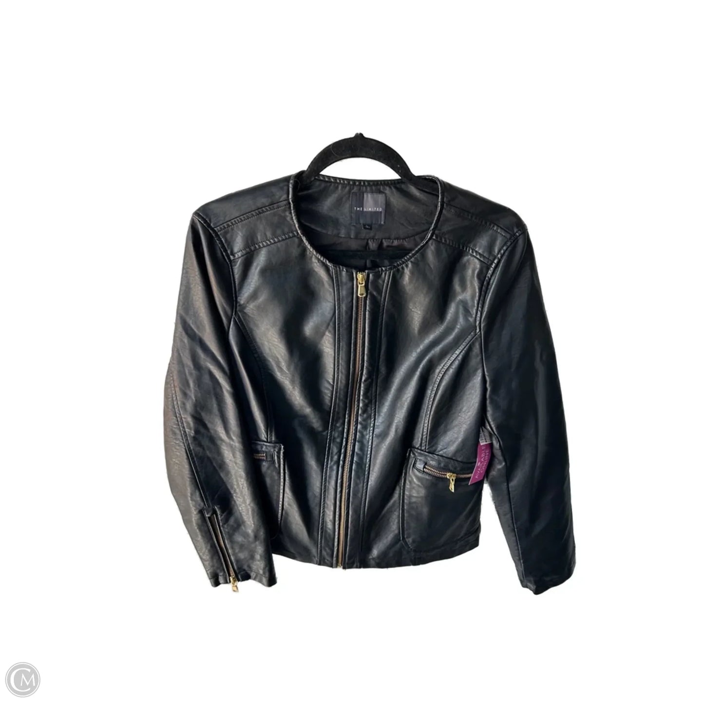 Jacket Moto By Limited In Black, Size: L
