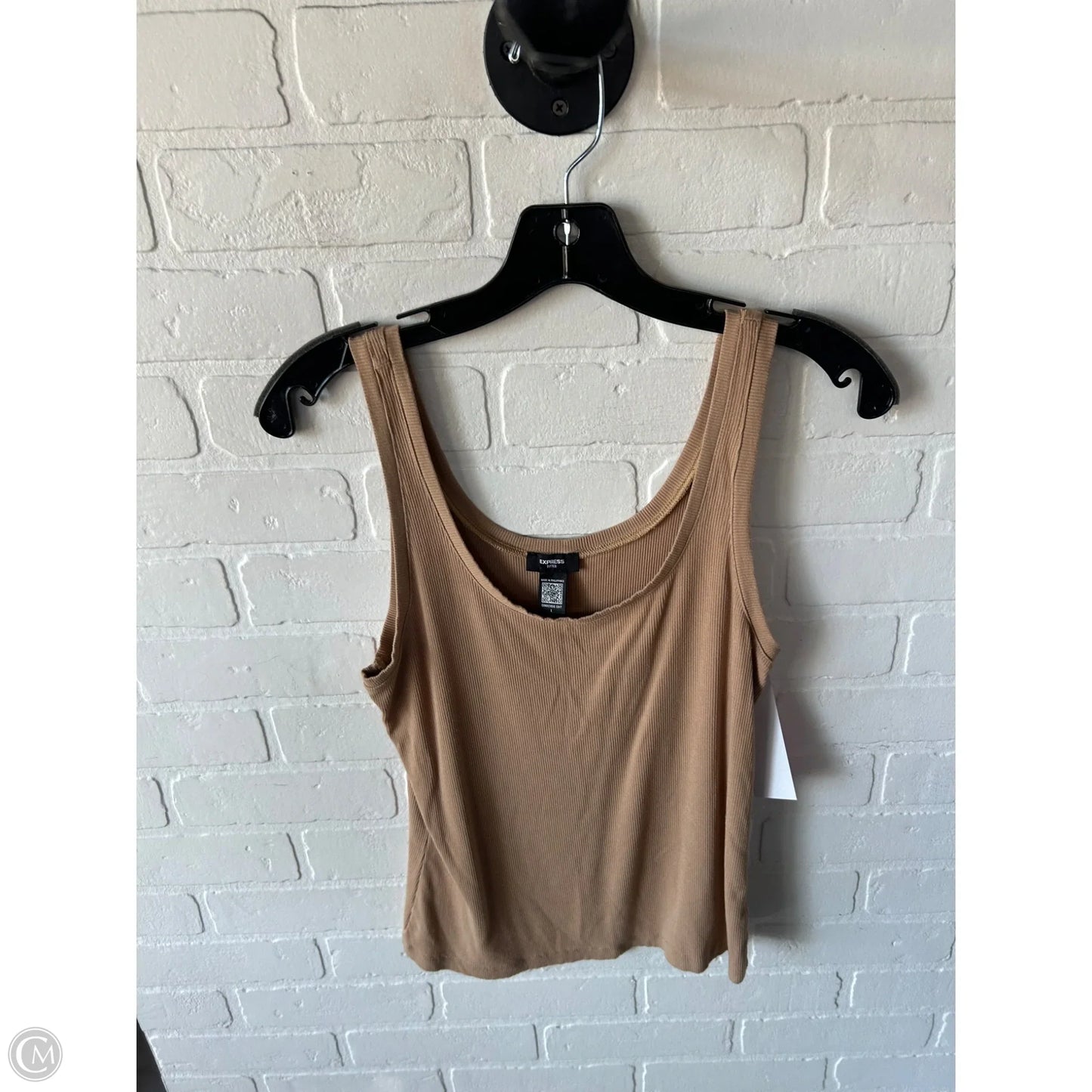 Top Sleeveless Basic By Express In Tan, Size: L