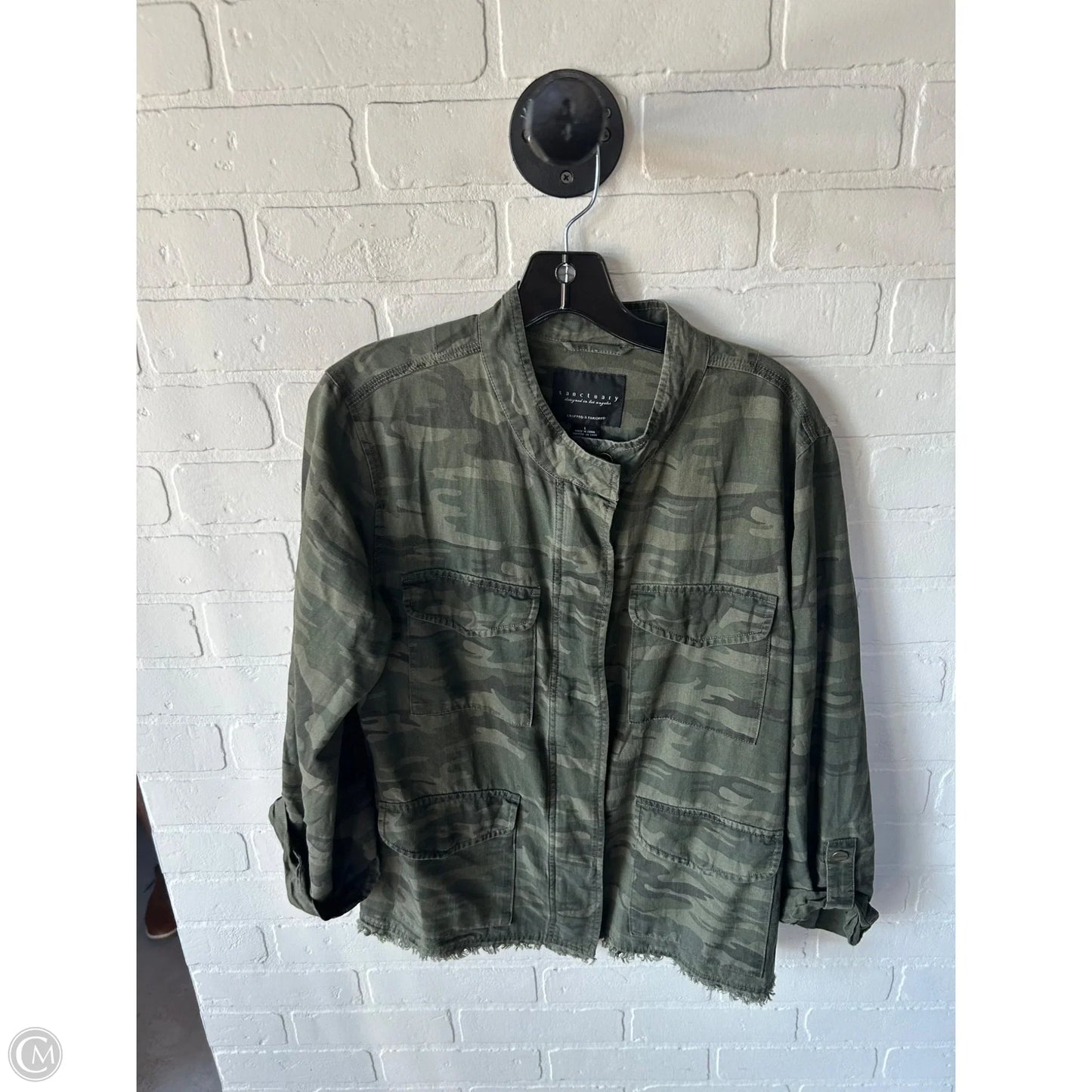 Jacket Shirt By Sanctuary In Green, Size: L