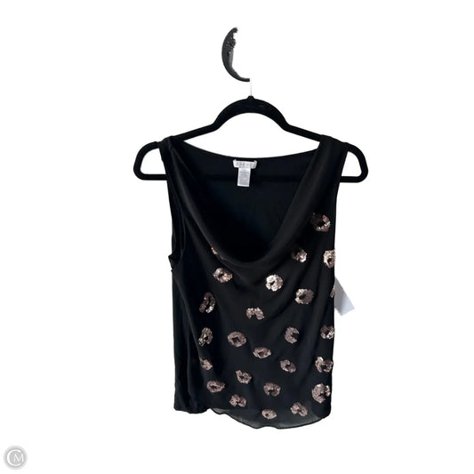 Top Sleeveless By Cache In Black, Size: M