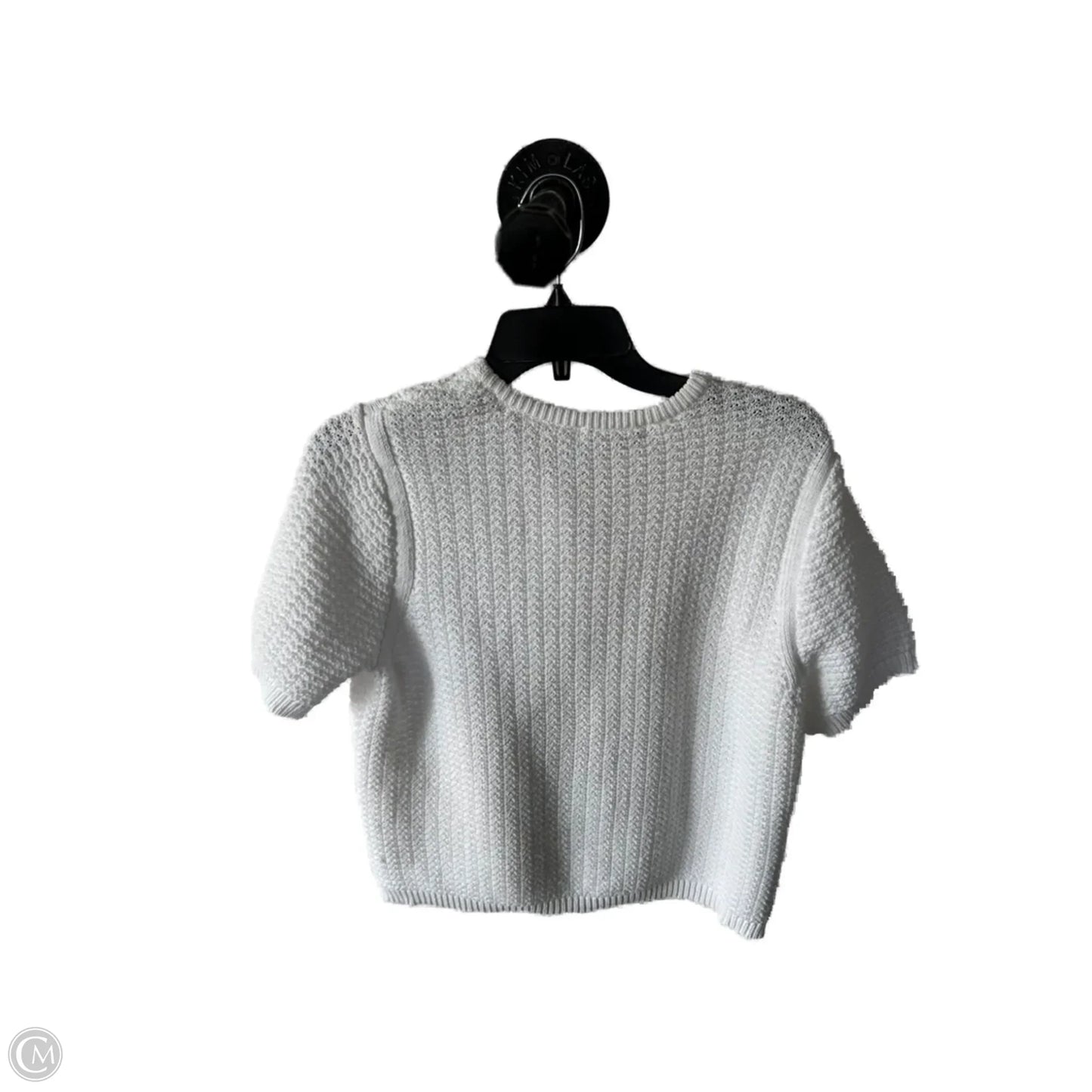 Sweater Short Sleeve By Free Assembly In White, Size: M