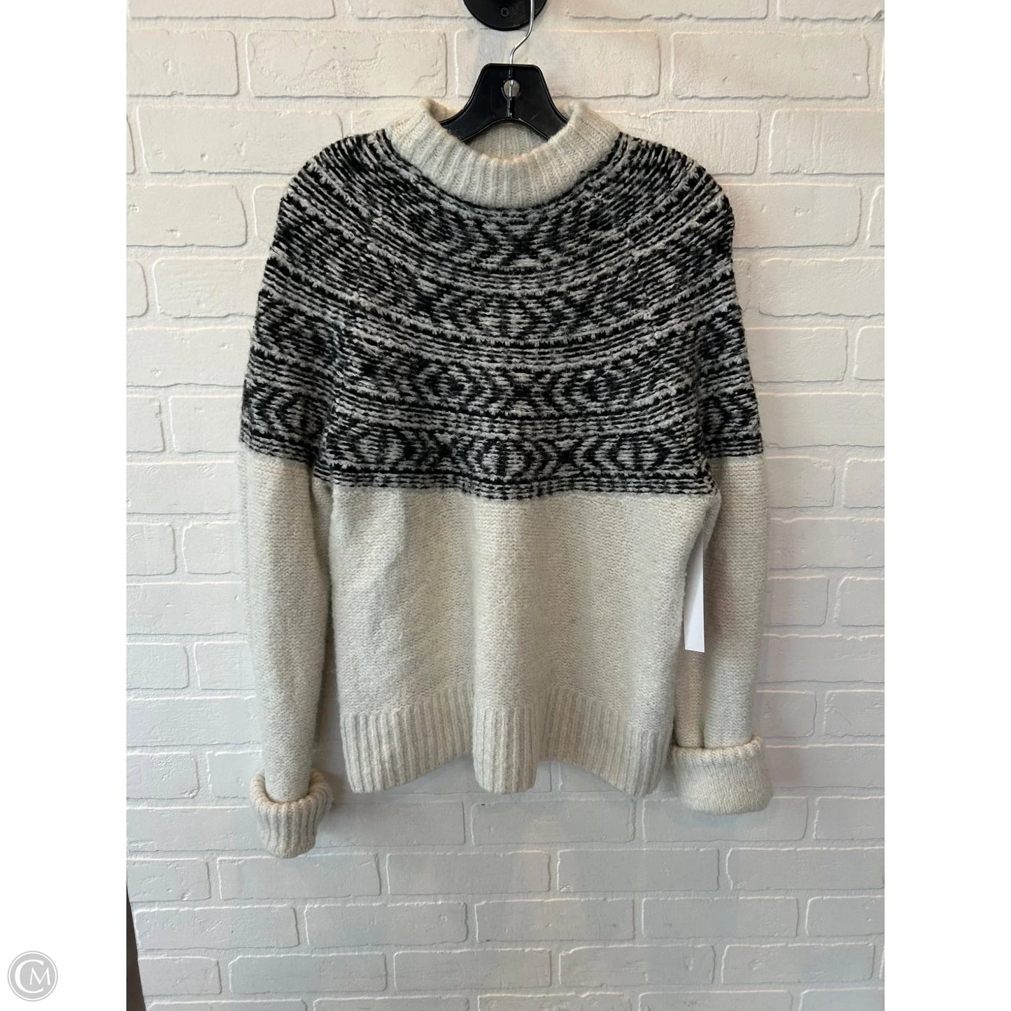 Sweater By H&m In Grey & White, Size: S
