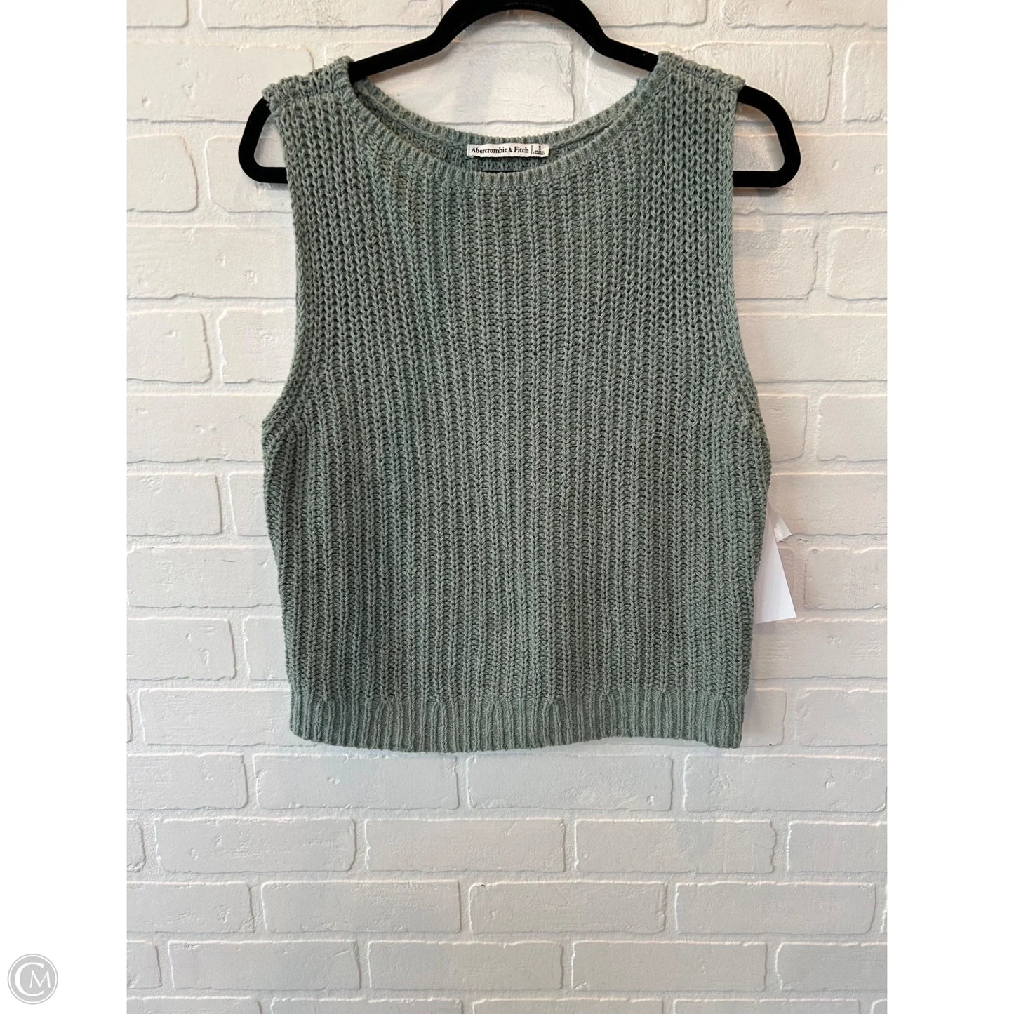 Vest Sweater By Abercrombie And Fitch In Green, Size: S