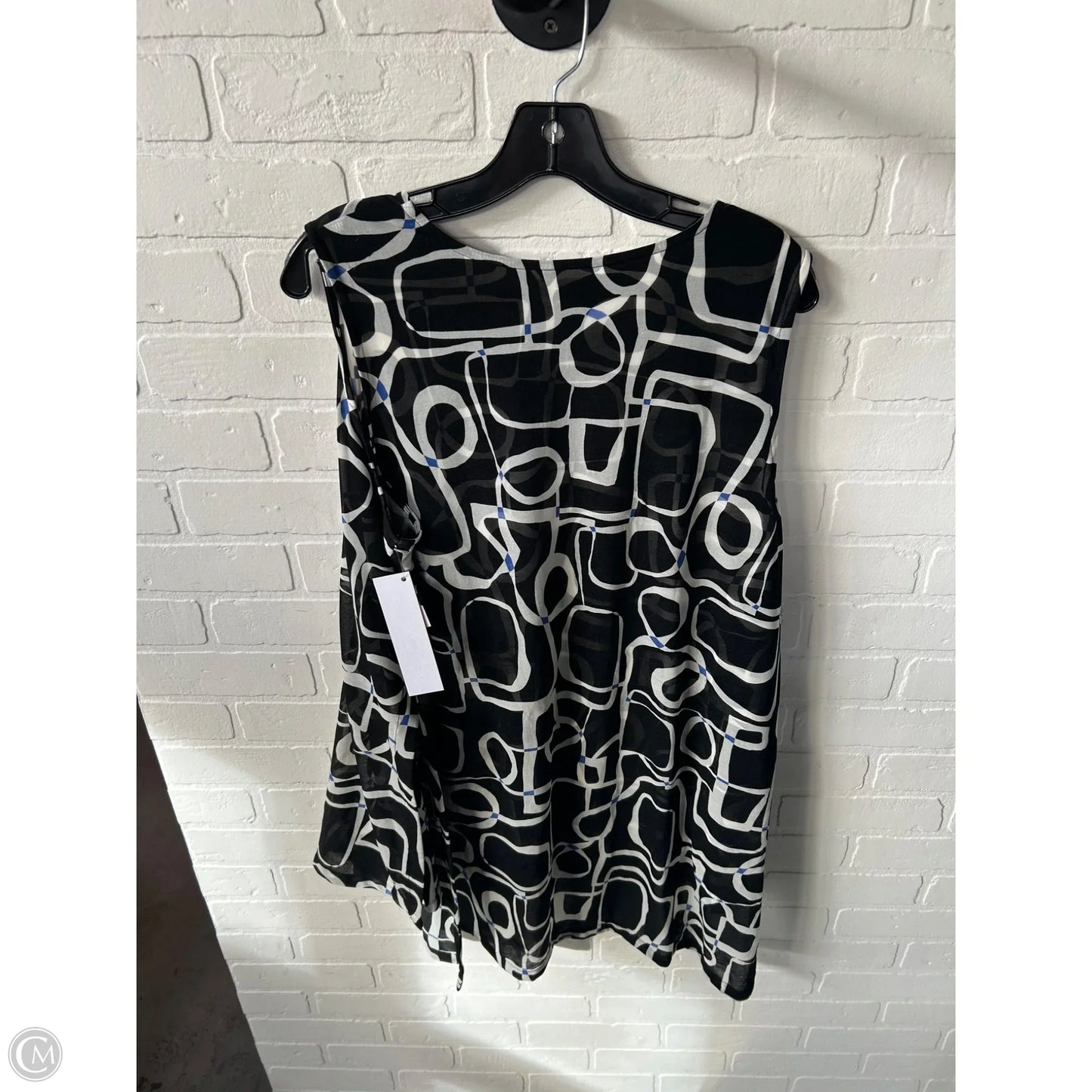 Top Sleeveless By Alfani In Black & White, Size: 2x