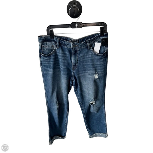 Jeans Straight By Kut In Blue Denim, Size: 10