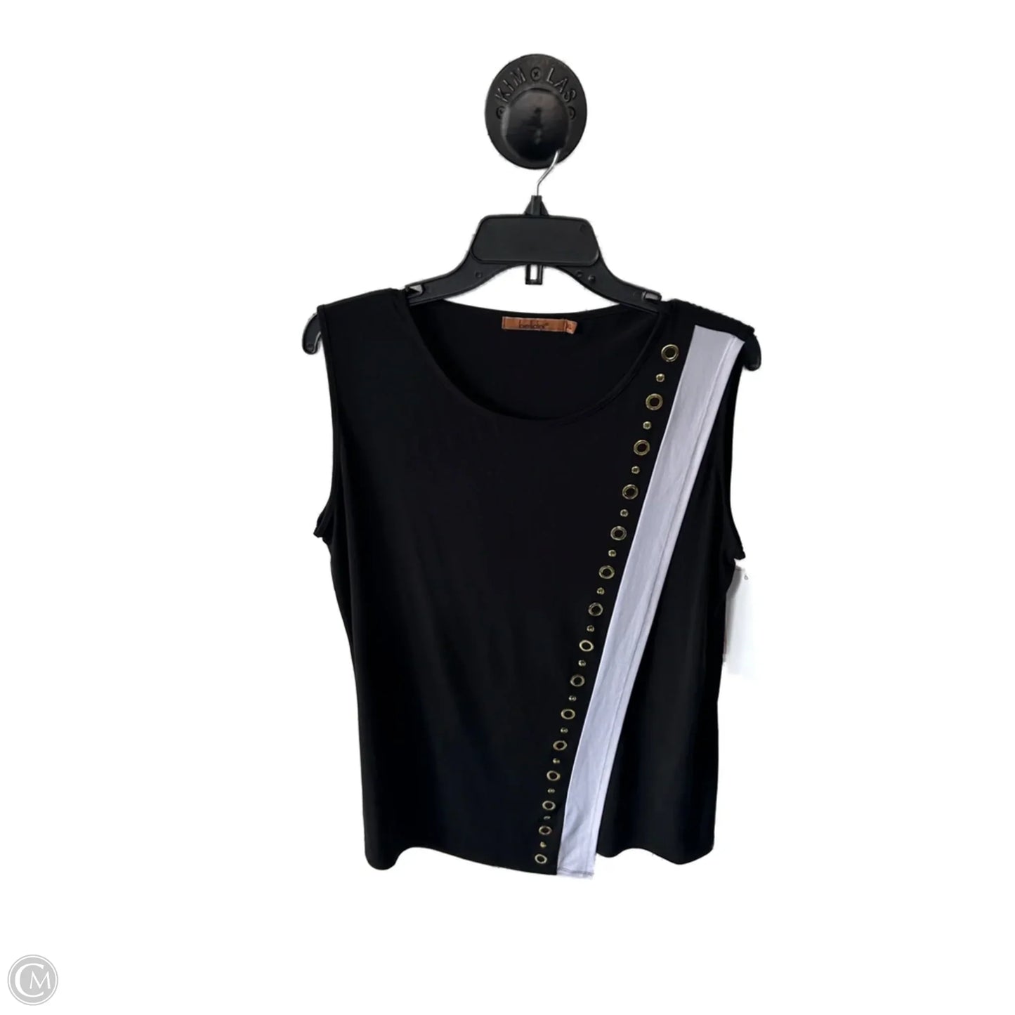 Top Sleeveless By Belldini In Black & White, Size: Xl