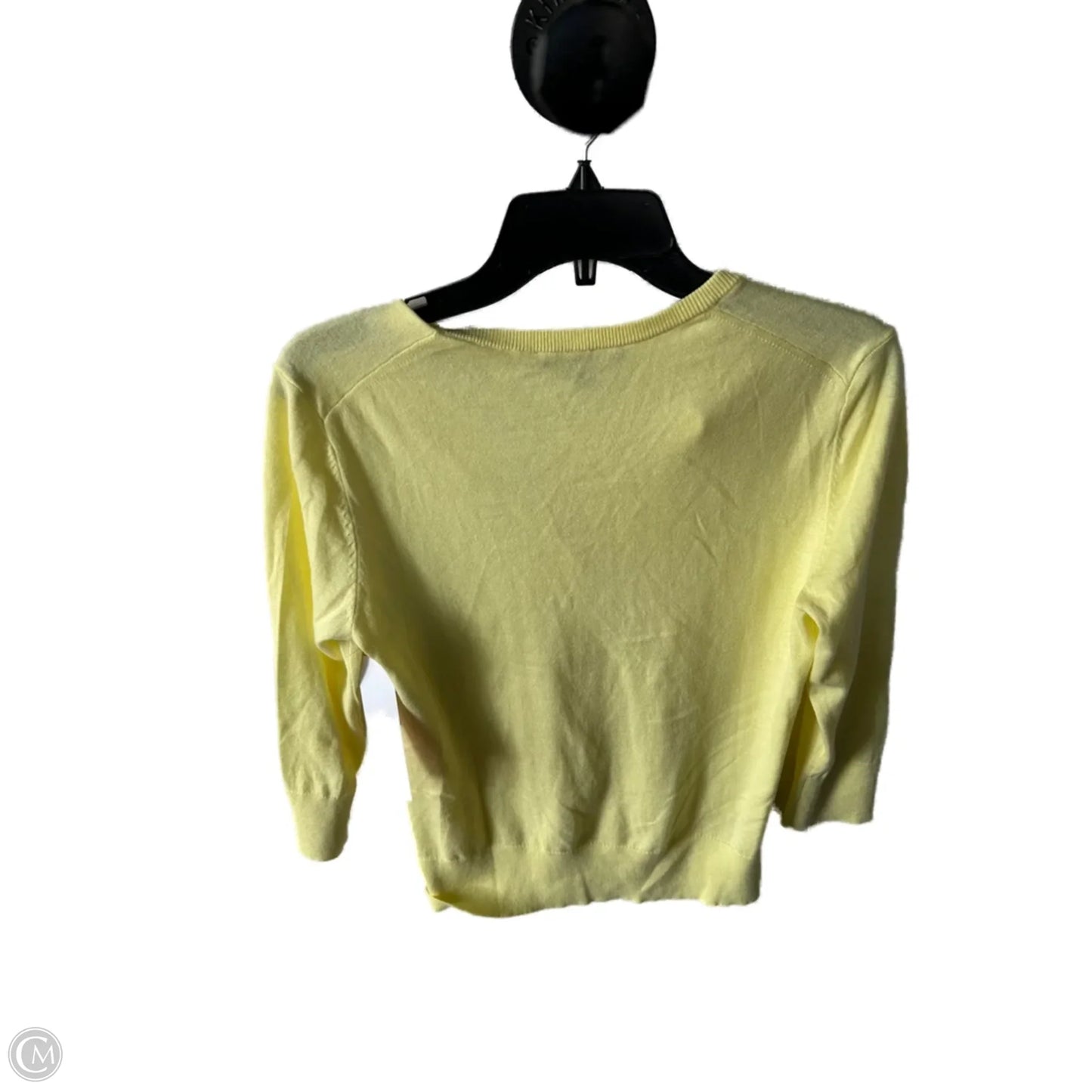 Sweater Cardigan By Ann Taylor In Yellow, Size: M