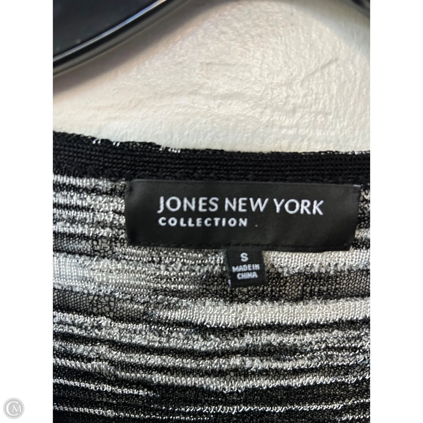 Top Sleeveless By Jones New York In Black & White, Size: S