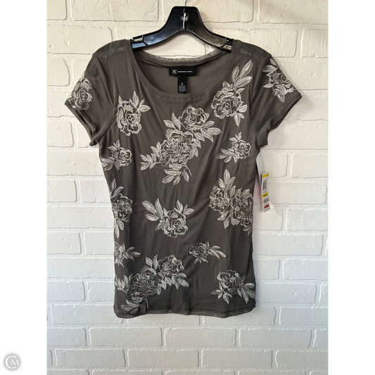 Top Short Sleeve By Inc In Grey, Size: M