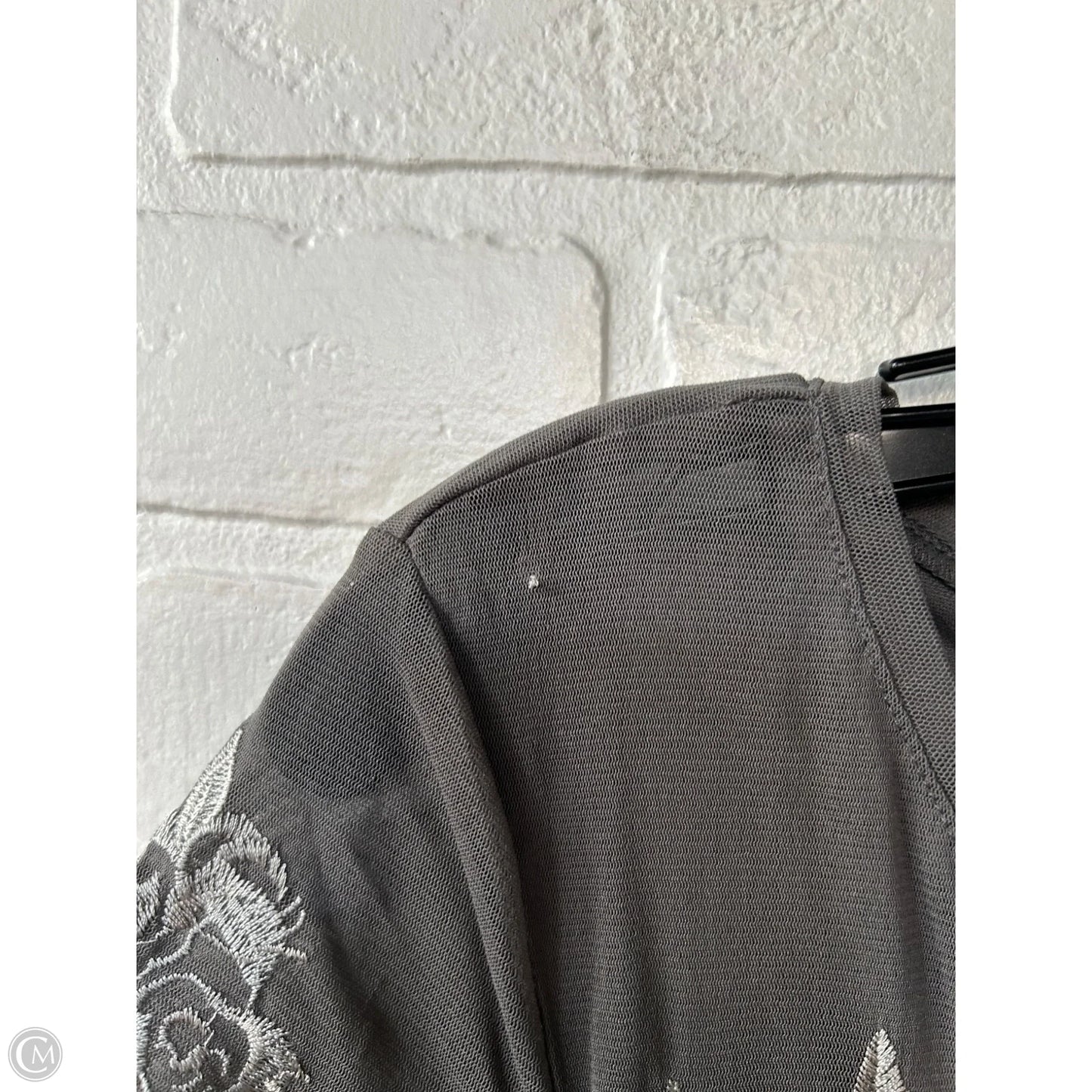 Top Short Sleeve By Inc In Grey, Size: M