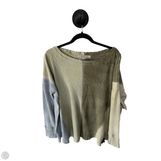 Top Long Sleeve By We The Free In Green & Yellow, Size: L