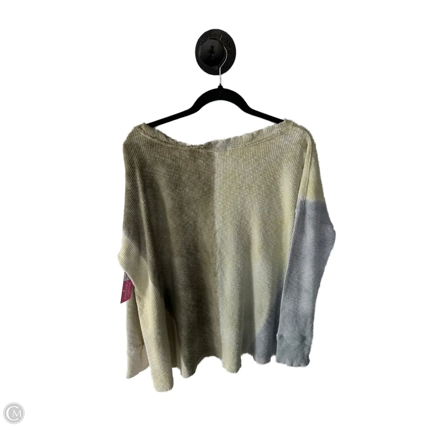 Top Long Sleeve By We The Free In Green & Yellow, Size: L