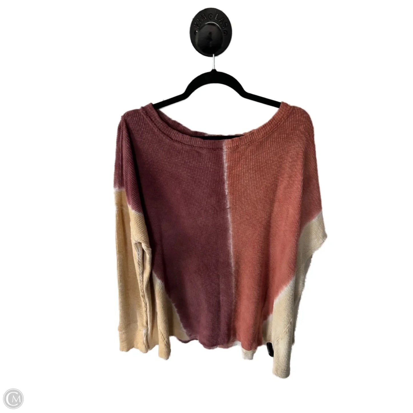 Top Long Sleeve By We The Free In Orange & Purple, Size: Xl