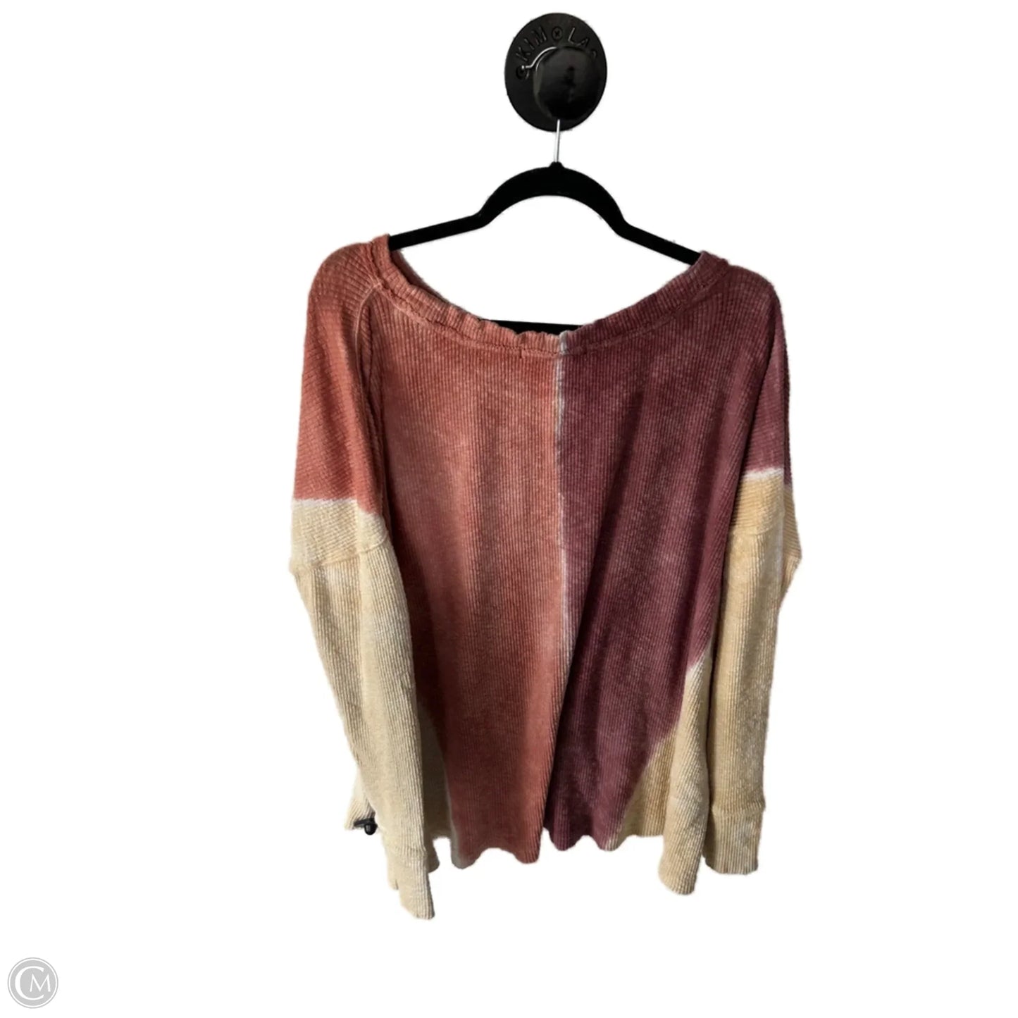 Top Long Sleeve By We The Free In Orange & Purple, Size: Xl