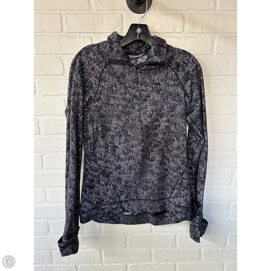 Athletic Top Long Sleeve Collar By Lululemon In Black, Size: M