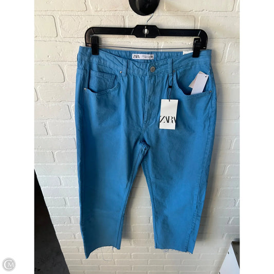 Jeans Wide Leg By Zara In Blue, Size: 10