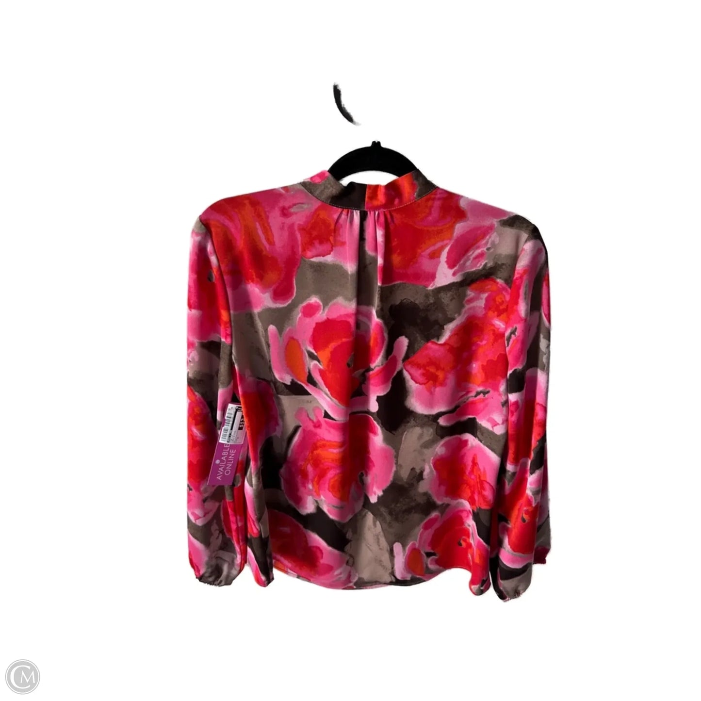 Top Long Sleeve By Nic + Zoe In Grey & Pink, Size: S